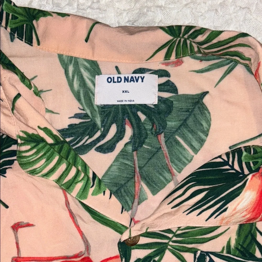 Flamingo Floral Shirt and Swim Trunks Set - Picture 3 of 8